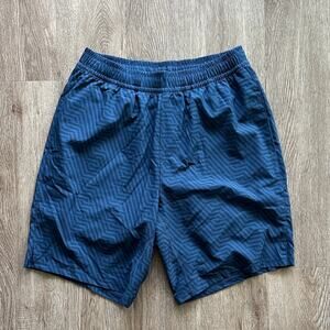 Peloton Navy Printed Lined 9" Short Size Medium Activewear